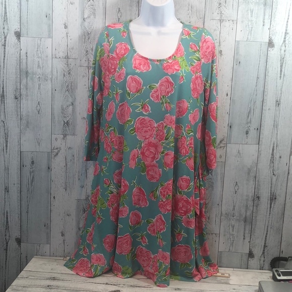 Simply Southern Pink Rose Tunic Dress Small - Picture 1 of 7